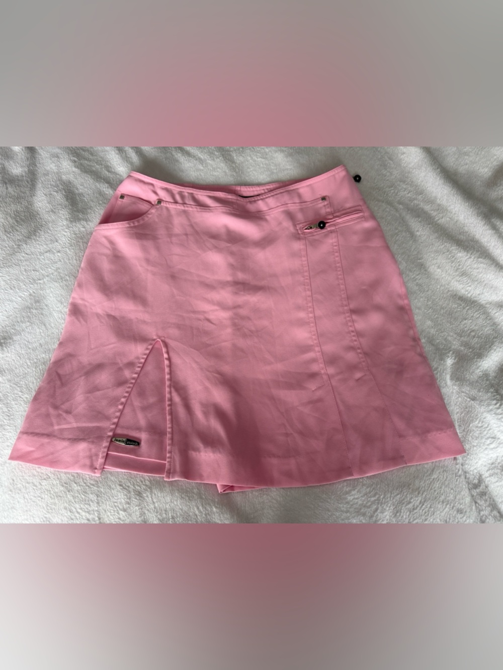 jamie sadock Pink Mini Skirt with Logo Tag